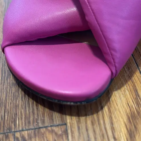 JW Anderson Chain Leather Sandal in fuchsia Barbie pink size 36.5 leather gold