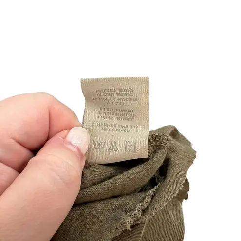 Owens’ Slab by Rick Owens Asymmetrical Long Sleeve Tee Green Size Small