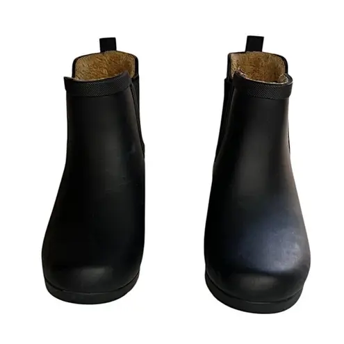 Chooka delridge Black Rubber rain ankle Boots casual neutral workwear