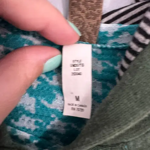 BKE Olive & Teal Utility Jacket w/ Hood & Long Sleeve Top Sizes Medium & Large