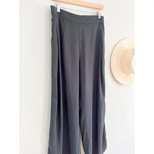 Madewell  | NWT | Pull-On Straight Crop Pant Linen in True Black | Sz 8