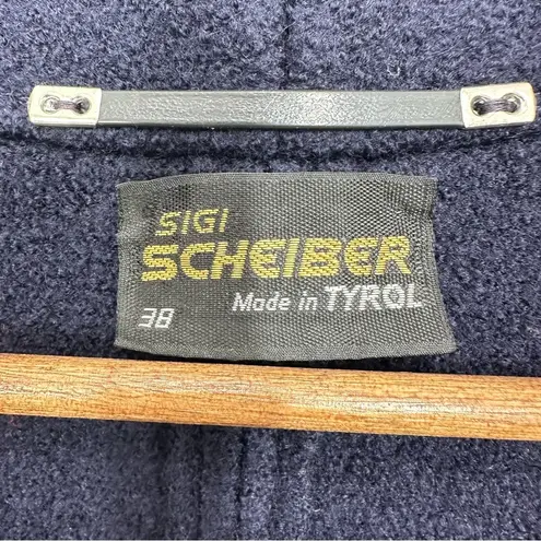 Sigi Scheiber Tyrol Austrian Boiled Wool Collared Sweater Blazer Women's Size S Blue Size M