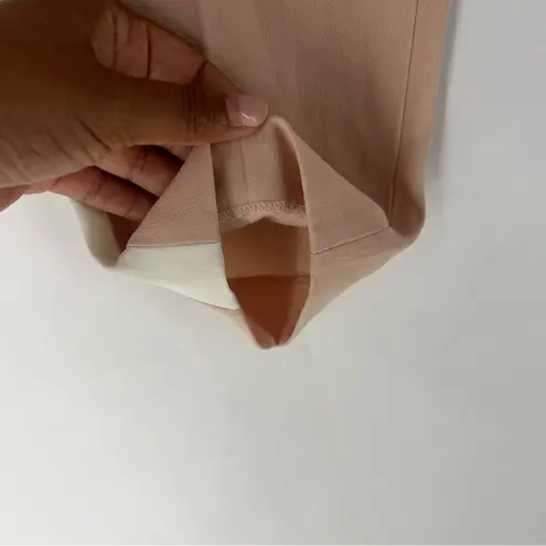 Ariana Grande Babaton Conan Blush Pink Stretch Crepe Pull On Side Stripe Tapered Crop Pants 0