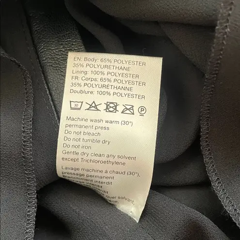 NANUSHKA Milo Sarong Vegan Leather Mini Skirt Black Size XS