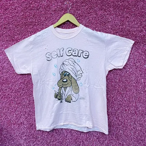 Self Care Dog Spa Distressed Pound Puppies TV Series Tee M/L