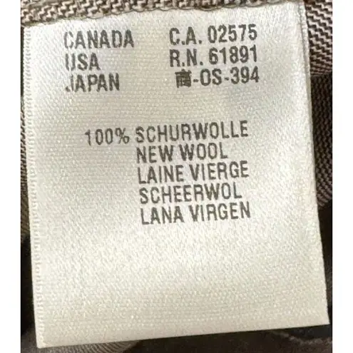 Escada Women's Dress Pants Check Wool Trousers Relaxed Flat front Grey Sz. 44 Gray Size undefined