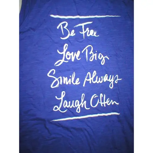 Pink Lotus NWT Womens New Purple Top M Logo Yoga Run Love Smile Be Free Laugh