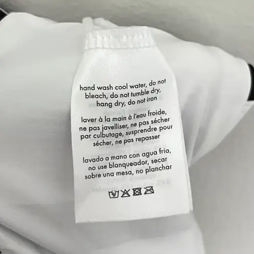 ONIA Women's Zoe Bikini Swim Top in Black and White Stripes Size Medium NWT