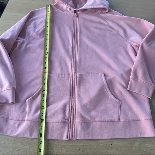 Terra & Sky Fleece Full Zip Pockets Hoodie Pink SIZE 1X (16W-18W) PLUS Women's
