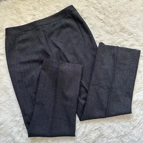 Lafayette 148 New York Pants Straight Leg Trouser Wool Blend Black Petite 10