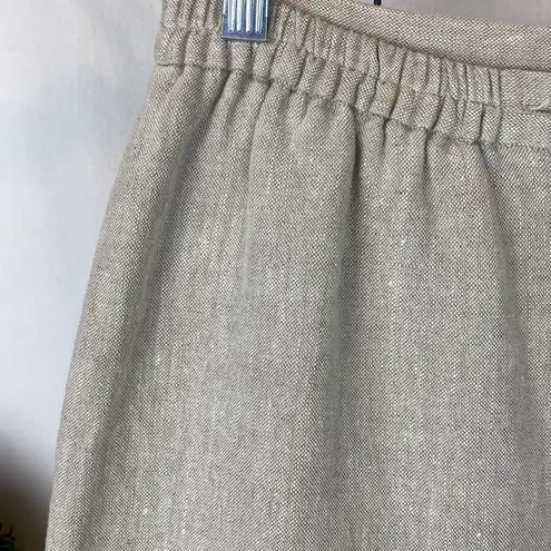 Plaza South 100% Linen Tan Maxi Skirt 10