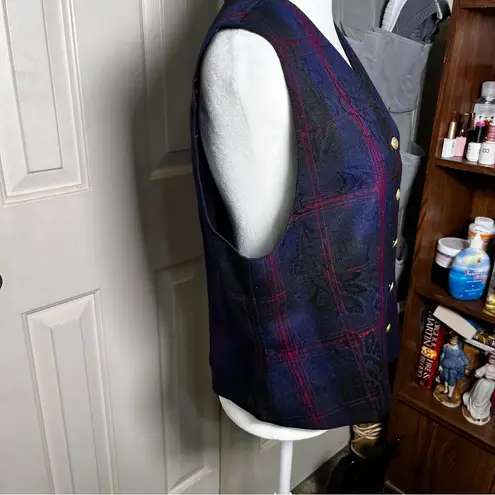 Pendleton VTG Virgin Wool Tartan Plaid Vest Academic Ivy League Made In USA Sz10
