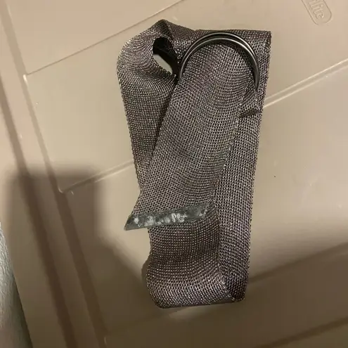 Banana Republic 90s  Wide Mesh Belt; OO ring buckle, dark silver tone chic style