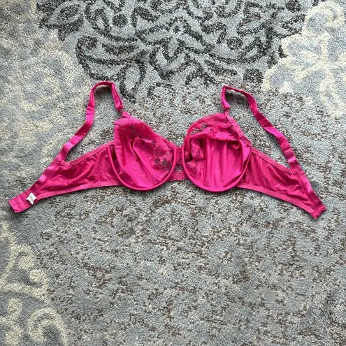 Fruit of the Loom  Underwire Lace Bra Hot Pink 38D