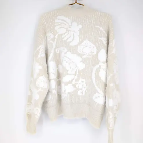 Desigual Womens Cream Floral Zurich Sweater Jumper NEW - US Size L / EU Size XL - Image 3