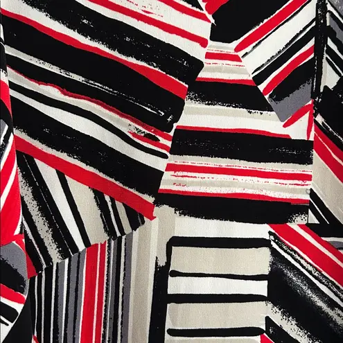 Kasper Women's Striped Cold Shoulder Blouse