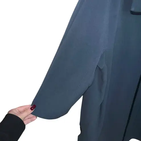 Nikki Jones Montreal Blue Loose Fit Long Coat Full Zip Jacket Women's Size XL