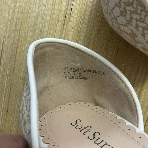 Soft Surroundings Amelia D’orsay Cream Shoes Flats Size 7.5 Small Flaw