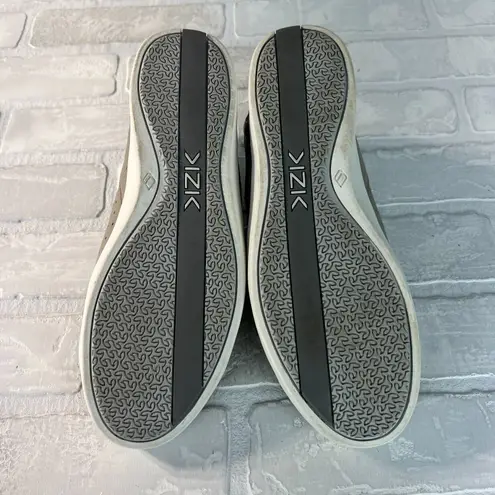 Kizik Miami Sneakers Womens 8 M Gray Metallic Leather Comfort Slip On Hands Free