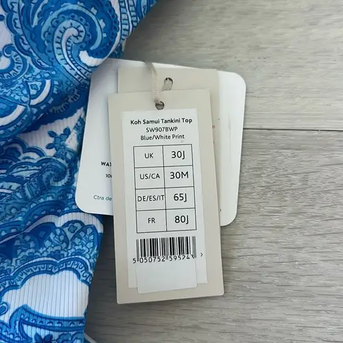 Bravissimo Koh Samui Tankini Top Blue/White NWT Blue Size undefined
