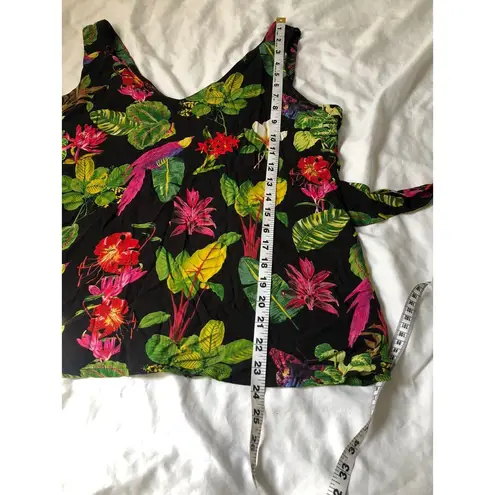 Mango  Casual Women's Floral Tropical Print Top Size Medium