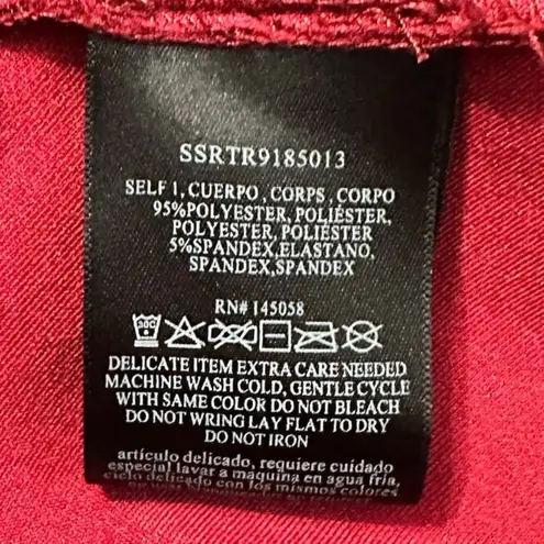 Stylestalker Natalia Wrap Dress Women's Small Red Ruffles Short Sleeves V-Neck