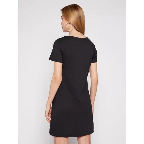 Love moschino NEW Multicolor Ombre Heart Print Mini T-Shirt Dress Black Sz 4