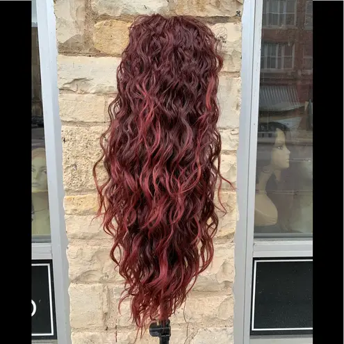 Curly long drawstring ponytail Clipin wavy Heidi