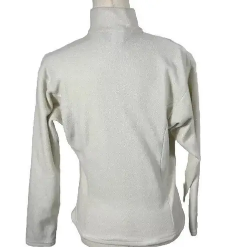 Black Diamond WHITE FLEECE Quarter Zip Fleece, WOMEN'S MEDIUM SOFT COZY WARM