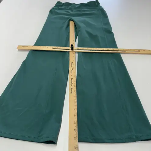 Happily Grey Pants Womens Medium Green Flare Yoga Athletic Stretch