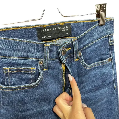 Veronica Beard Carly High Waist Kick Flare Jeans Bright Blue Size 24