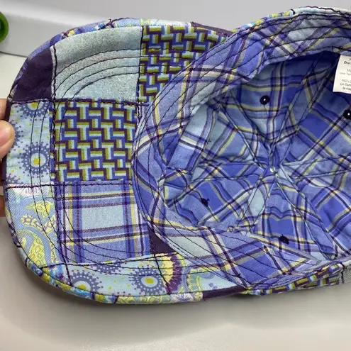 Donna Sharp Baseball Cap patchwork blue paisley print