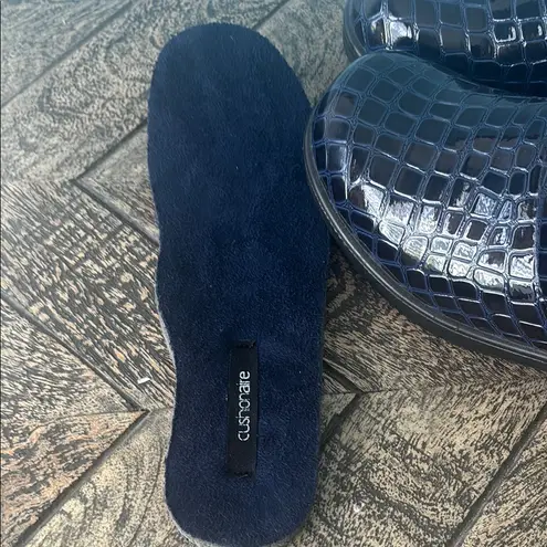 Cushionare Cushionaire Women’s Size 10 Slip-Resistant Blue Faux Croc Clogs – Padded Insole