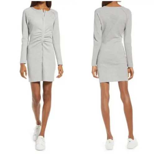 Reiss ππ Astrid Ruched Long Sleeve Jersey Knit Dress ~ Grey XL NWT