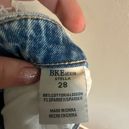 BKE  Stella Light Blue Distressed Denim Shorts