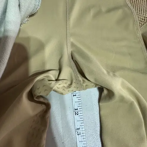 HR FARM Equestrian Silicone Gel Grip Horseback Riding Leggings Medium Tan