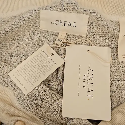 The Great . The Cropped Sweatpant ~ Saltwater Stripe Size 3 Large NWT