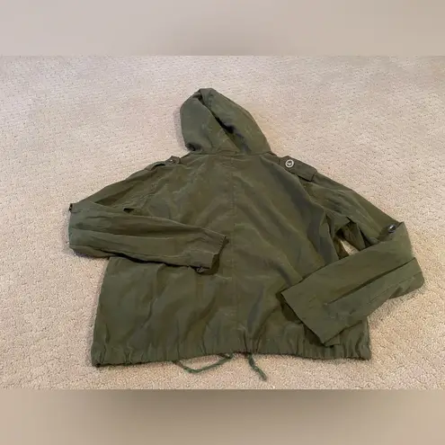 Brandy Melville Army Green Zip Up Hoodie Jacket Bin 194