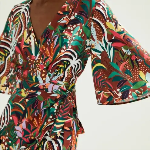 Farm Rio x Anthropologie Fiesta Wrap Maxi Dress Size Small