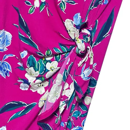 Robbie Bee Women's Floral Pink Sarong Style Dress Medium