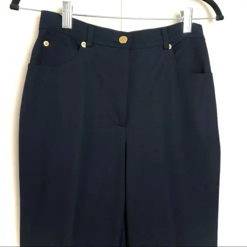 St. John Sport 5 Pocket Straight Leg Pants Dark Navy Blue