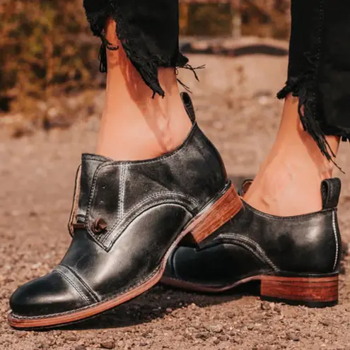 FREEBIRD by Steven Freebird 9 Mabel Black Leather Oxford Shoes