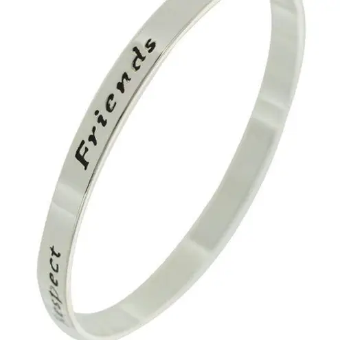 3/$15 ANTIQUE SILVER TONE FRIENDS BANGLE BRACELET