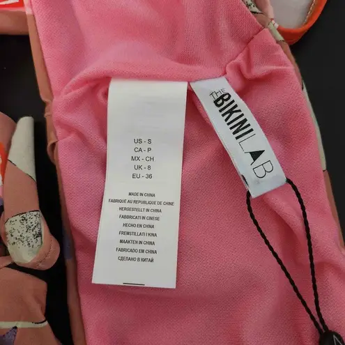 The Bikini Lab Floral Swimsuit Top Size Small NWT Botanical Print Bikini Top