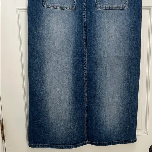 Saint Tropez West 90s Y2k Retro Maxi Denim Skirt - Size 8