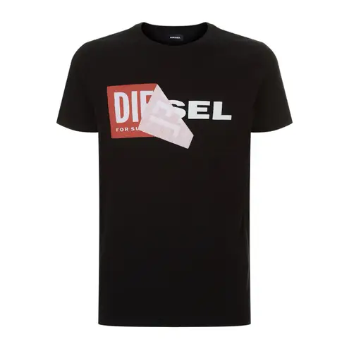 Diesel Peel Away Logo Graphic Embroidered T-Shirt