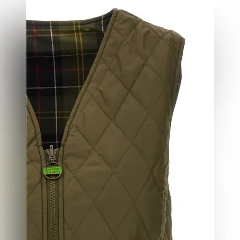 Barbour NWT x Ganni Collab Betty Reversible Vest Green size US10 UK14