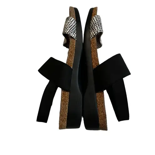 Munro Women's Pisces Sling Sandal, Wht/Blk Fabric Combo, Sz 9.5