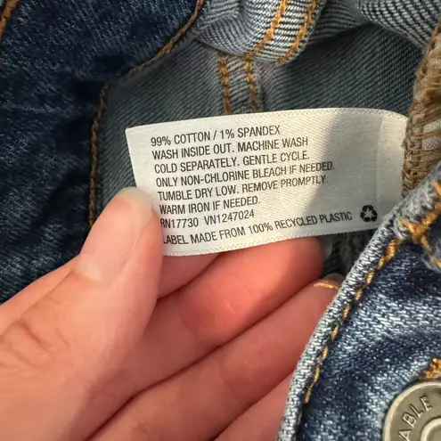 Wild Fable  | High Rise Mom Shorts Distressed Size 4 99% Cotton Frayed Hem Target - Image 7