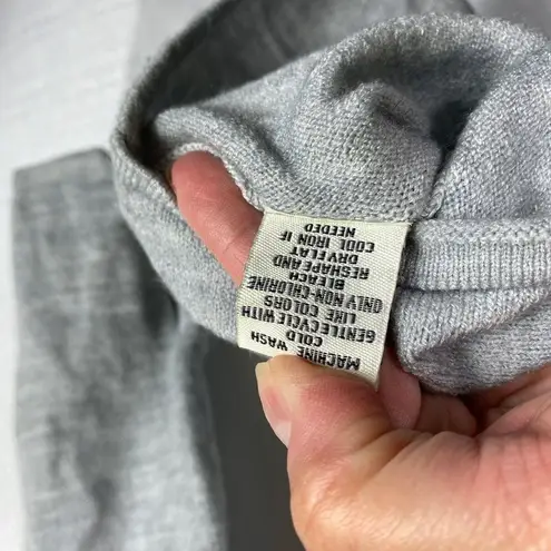 8 Red Butterflies Open Lower Back Sweater Gray Large